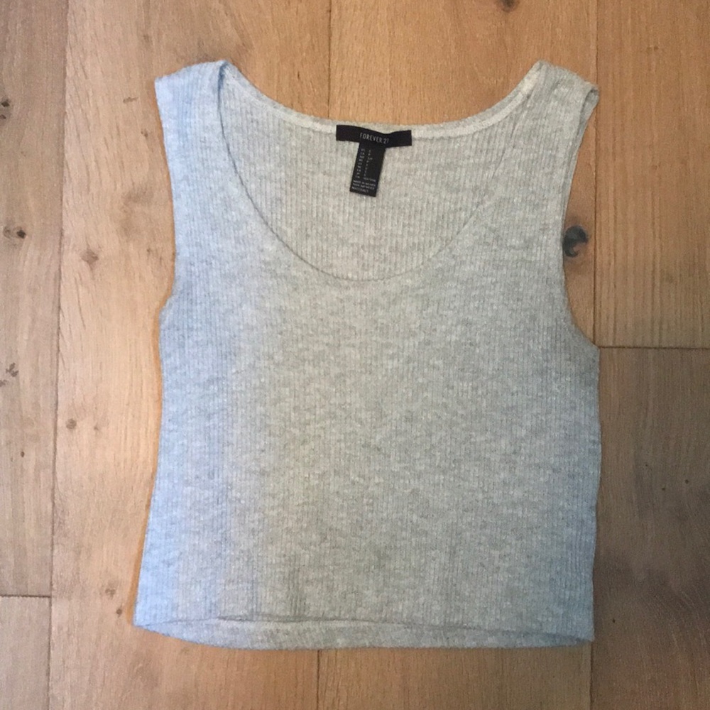 Forever 21 Gray Crop Top